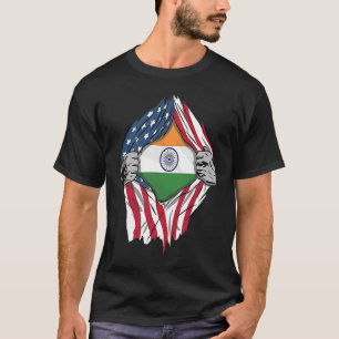 Indische Blutflagge in Indien T-Shirt
