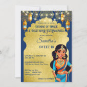 Indische Bollywood-Mädchen Geburtstagsgeschenk Einladung (Vorderseite)