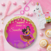Indische Bollywood-Mädchen Geburtstagsgeschenk Pappteller (Party)