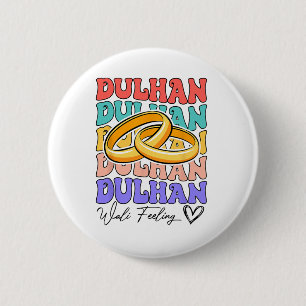 Indische Braut, die bald heiratet, traditionelle i Button