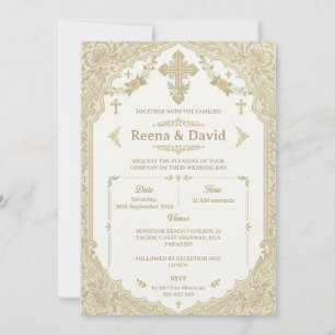 indische christliche Hochzeitseinladung Einladung