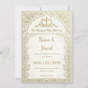 indische christliche Hochzeitseinladung Einladung