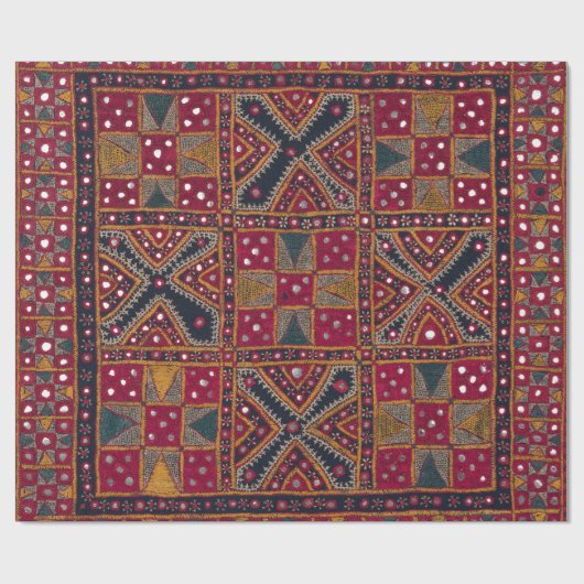 Indische Dekorationskunst Print Geschenkpapier (Flach)