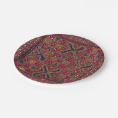 Indische Dekorationskunst Print Pappteller (Schrägansicht)