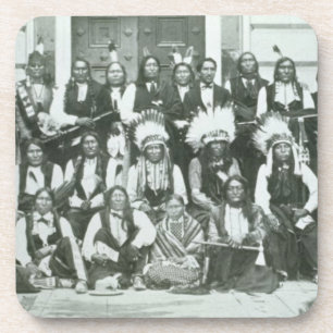 Indische Delegation von Sioux-Führern in Untersetzer