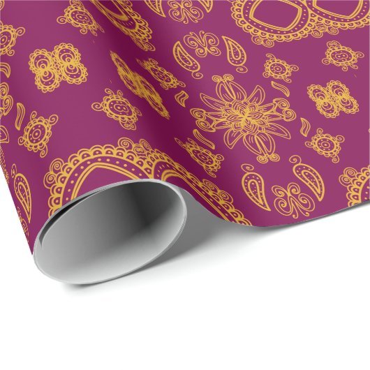 Indische Design Geschenkpapier (Rolleneckpunkt)