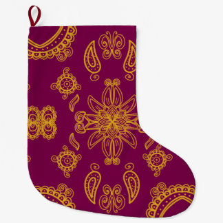 Indische Design Großer Weihnachtsstrumpf