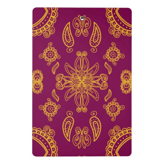 Indische Design Mini Klemmbrett (Rückseite)