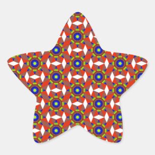 Indische Designs Stern-Aufkleber
