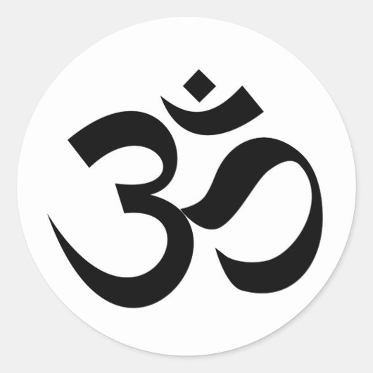 Indische Dharmische Religion heiliges Symbol Mantr Runder Aufkleber (Vorderseite)