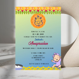 Indische Einladung "Annaprashan" für ersten Reis