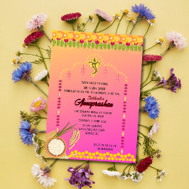 Indische Einladung "Annaprashan" für ersten Reis