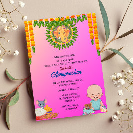 Indische Einladung "Annaprashan" für ersten Reis