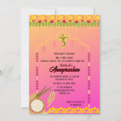 Indische Einladung "Annaprashan" für ersten Reis (Vorderseite)