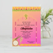 Indische Einladung "Annaprashan" für ersten Reis (Stehend Vorderseite)