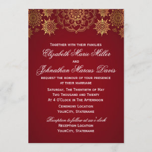 Indische Einladung, wähle deine Farbe! Einladung