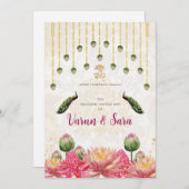 Indische Einladungen & Hindu-Einladung zur Hochzei (Vorne/Hinten)