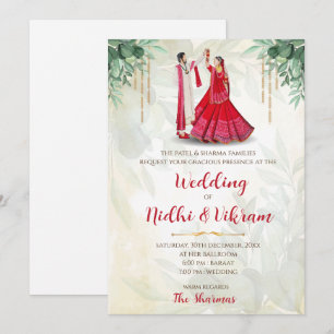 Indische Einladungen & Hindu-Hochzeitkarten