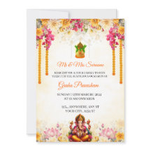 Indische Einweihungseinladungskarte, Gruha Pravesh
