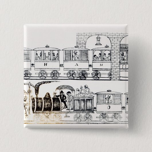 Indische Eisenbahn Button (Vorderseite)