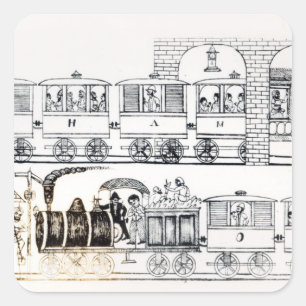 Indische Eisenbahn Quadratischer Aufkleber
