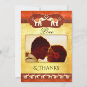 Indische Elefanten Foto Danke Karte (Vorderseite)