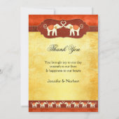 Indische Elefanten Foto Danke Karte (Rückseite)