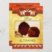 Indische Elefanten Foto Danke Karte (Vorne/Hinten)