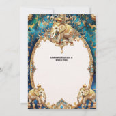 Indische Elefanten Hindi Hindu Aquarellgold Einladung (Rückseite)