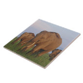 Indische Elefanten im Grassland Fliese (Seite)