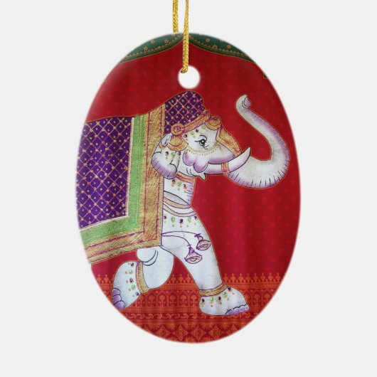 Indische Elefanten Keramikornament (Hinten)