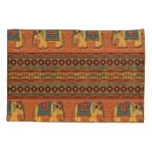 Indische Elefanten, Orange Traditional Seamless. Kissenbezug (Rückseite)