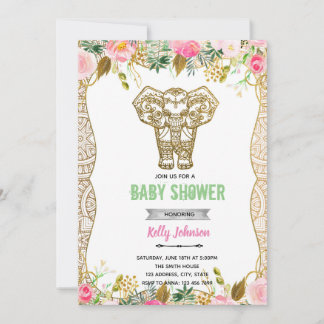 indische Elefantendusche Geburtstagseinladung Einladung