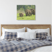 indische Elefantenfamilie Leinwanddruck (Insitu (Schlafzimmer))
