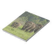 indische Elefantenfamilie Notizblock (Rotiert)