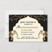 Indische Elefantenlichter Hochzeitskarten für RSVP (Vorderseite)