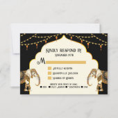 Indische Elefantenlichter Hochzeitskarten für RSVP Karte (Vorderseite)