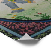 indische Elefantenmalerei Poster (Ecke)