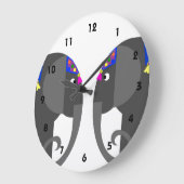 Indische Elefantenuhr Große Wanduhr (Winkel)