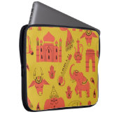 Indische Elemente, Vintag handgezeichnet. Laptopschutzhülle (Vorne Rechts)