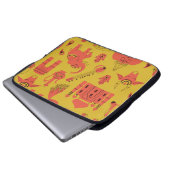 Indische Elemente, Vintag handgezeichnet. Laptopschutzhülle (Vorne Knopf)