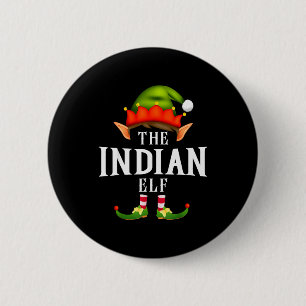 Indische Elfengruppe Lustige Weihnachts-Pyjama-Par Button