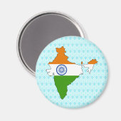 Indische Flag-Karte Magnet (Vorderseite/Rückseite)
