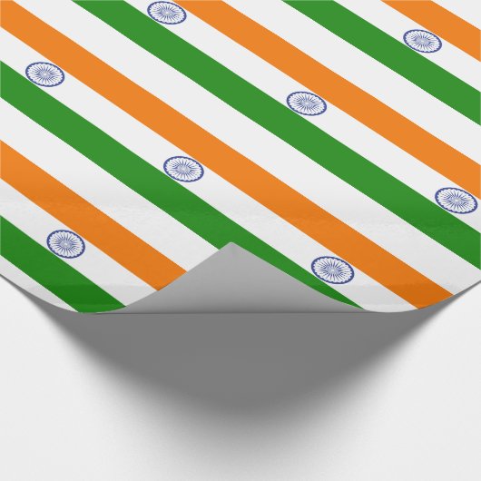 Indische Flagge 2 Geschenkpapier (Ecke)