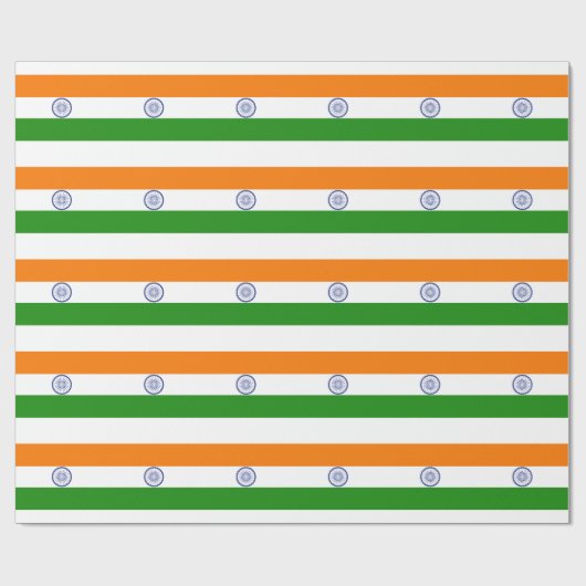 Indische Flagge 2 Geschenkpapier (Flach)