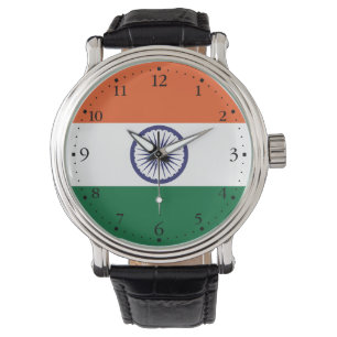 Indische Flagge Armbanduhr