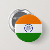 Indische Flagge Ashoka Chakra Button (Vorne & Hinten)