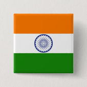 Indische Flagge Ashoka Chakra Button (Vorderseite)