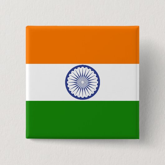 Indische Flagge Ashoka Chakra Button (Vorderseite)