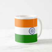 Indische Flagge Ashoka Chakra Kaffeetasse (VorderseiteRechts)